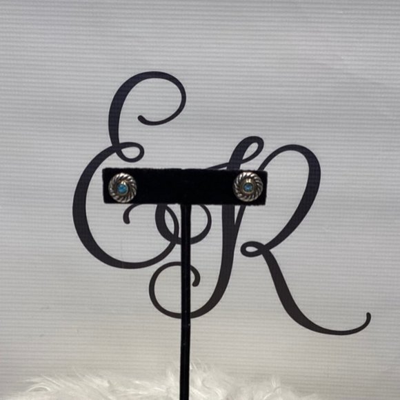 David Yurman Silver Topaz Cookie Stud  Earrings - Picture 4 of 8